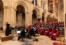 Musicians in concert in the Peterborough Cathedral nave. Photo credit: Terry Harris